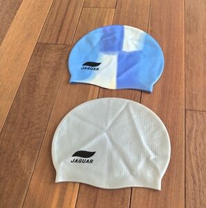 Jaguar Swim Caps 2pc Waterproof Swimming Cap swim hat rubber larex